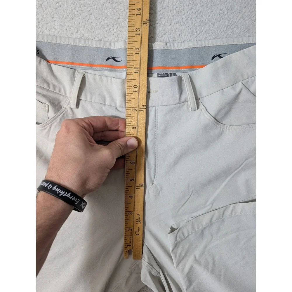 KJUS‎ Iver 5-Pocket Pants Mens 33/32 Beige Stretch Tailored Fit Golf Trousers